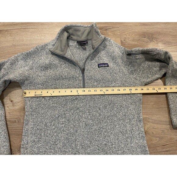 Patagonia Womens Better Sweater 1/4 Zip Sz L Fleece Hiking Pullover Jacket Gray - Picture 5 of 7